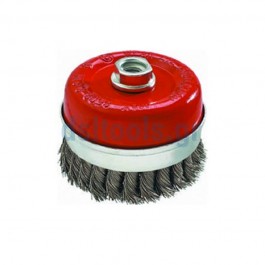 Συρματόβουρτσα Μ14 Ø100mm, καμπάνα κοτσίδα Συρματόβουρτσα Μ14 Ø100mm, καμπάνα κοτσίδα