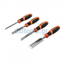 Σκαρπέλα ξύλου, set 4 τεμαχίων, 6-12-18-24mm Σκαρπέλα ξύλου, set 4 τεμαχίων, 6-12-18-24mm