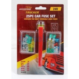 Ασφάλειες αυτοκινήτου, set 24 τεμαχίων με λαβίδα Ασφάλειες αυτοκινήτου, set 24 τεμαχίων με λαβίδα