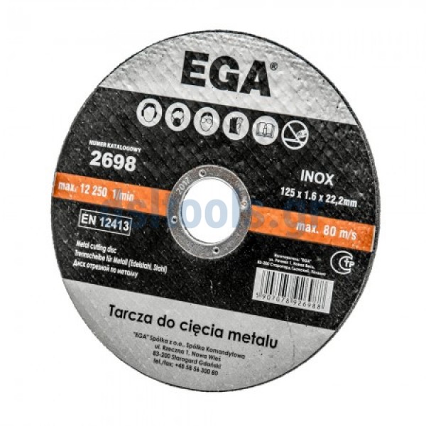 Δίσκος CD inox, κοπής σιδήρου, Ø125x1,6mm