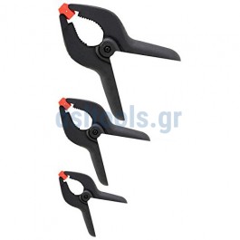 Τσιμπίδες ελατηρίου, set 3 τεμαχίων (6", 4", 3") Τσιμπίδες ελατηρίου, set 3 τεμαχίων (6", 4", 3")