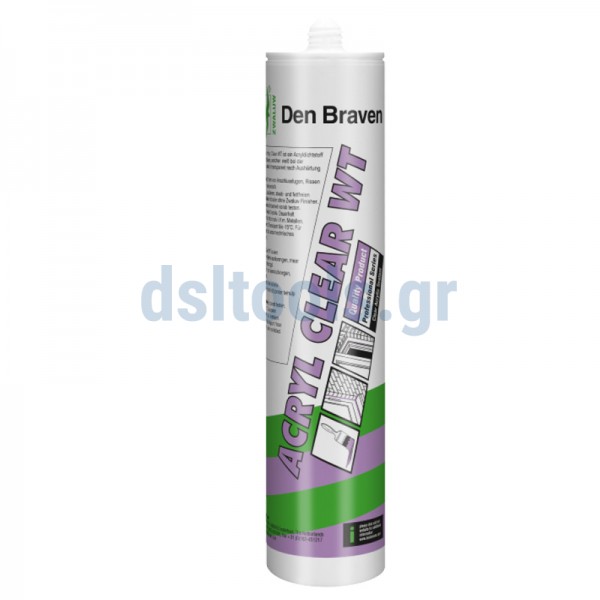 Ακρυλικό σφραγιστικό Διάφανο, ACRYL CLEAR WT, Den Braven