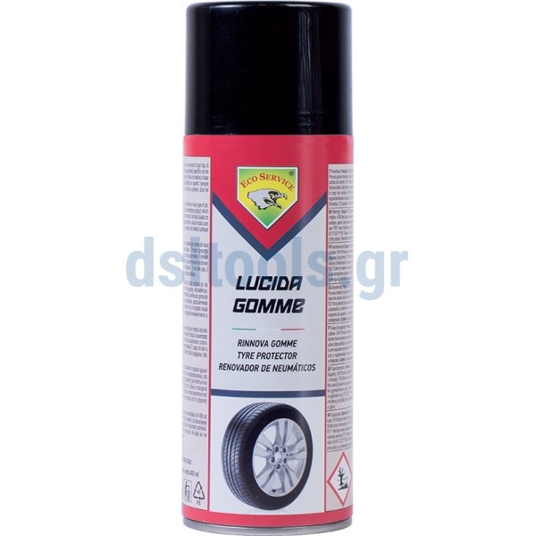 Σπρέι στιλβωτικό ελαστικών, 400ml, Lucida Gomme