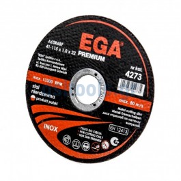 Δίσκος inox Α κοπής σιδήρου, Ø115x1mm Δίσκος inox Α κοπής σιδήρου, Ø115x1mm
