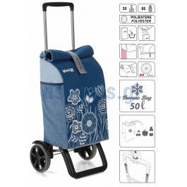 Καρότσι shopping-ισοθερμική τσάντα, Rolling Thermo, 50Lt, Μπλε, Gimi Καρότσι shopping-ισοθερμική τσάντα, Rolling Thermo, 50Lt, Μπλε, Gimi