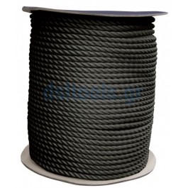 Σχοινί πολυεστερικό στριφτό Μαύρο Ø10mm Σχοινί πολυεστερικό στριφτό Μαύρο Ø10mm