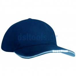 Καπέλο JOCKEY με 8 LED, Navy, πλενόμενο Καπέλο JOCKEY με 8 LED, Navy, πλενόμενο