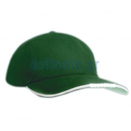 Καπέλο JOCKEY με 8 LED, Πράσινο, πλενόμενο Καπέλο JOCKEY με 8 LED, Πράσινο, πλενόμενο