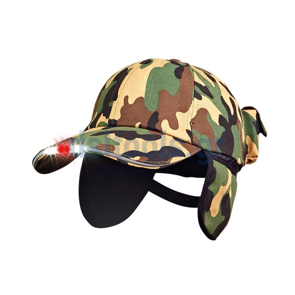 Καπέλο Hunter cap earflap με 6 Λευκά led