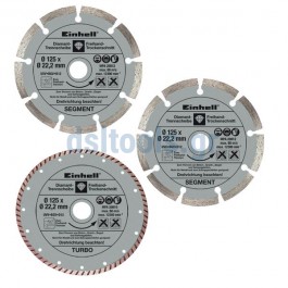 Διαμαντόδισκος set 3 τεμαχίων για γωνιακό τροχό 125mm Διαμαντόδισκος set 3 τεμαχίων για γωνιακό τροχό 125mm