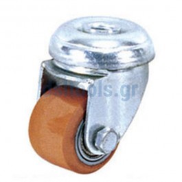 Ρόδα περιστρεφόμενη υπερβαρέως τύπου PU με τρύπα Ø35mm Ρόδα περιστρεφόμενη υπερβαρέως τύπου PU με τρύπα Ø35mm