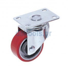 Ρόδα βιομηχανική, περιστρεφόμενη, υπερβαρέως τύπου, PU,  Ø75mm Ρόδα βιομηχανική, περιστρεφόμενη, υπερβαρέως τύπου, PU,  Ø75mm