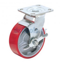 Ρόδα βιομηχανική, περιστρεφόμενη, με φρένο, υπερβαρέως τύπου, Ø200mm Ρόδα βιομηχανική, περιστρεφόμενη, με φρένο, υπερβαρέως τύπου, Ø200mm