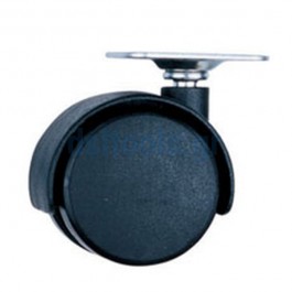 Ρόδα διπλή περιστρεφόμενη Μαύρη Ø50mm Ρόδα διπλή περιστρεφόμενη Μαύρη Ø50mm