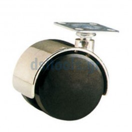 Ρόδα διπλή περιστρεφόμενη χρωμίου Ø40mm Ρόδα διπλή περιστρεφόμενη χρωμίου Ø40mm