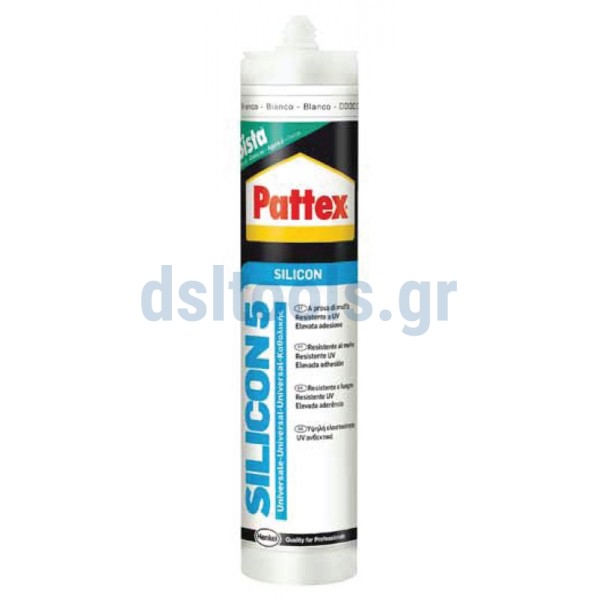 Σιλικόνη Pattex Silicon 5, Λευκή, 280ml PRO