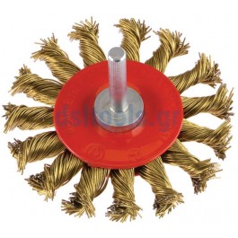 Συρματόβουρτσα με άξονα Ø75, πλεξούδα Συρματόβουρτσα με άξονα Ø75, πλεξούδα