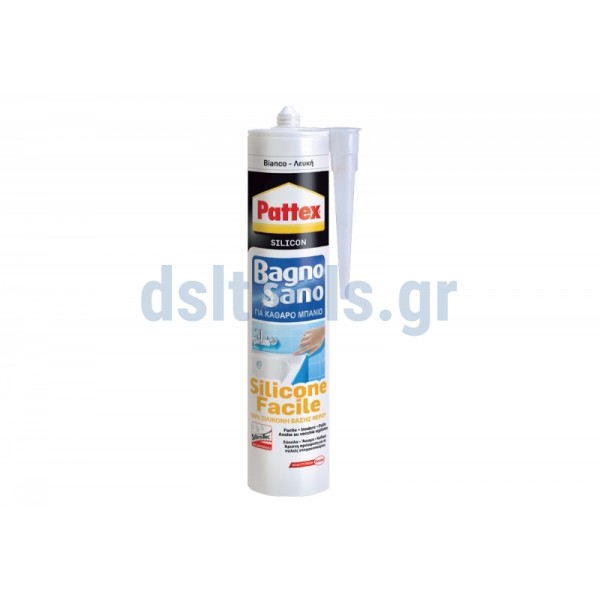 Σιλικόνη Pattex Bagno Sano Facile, Λευκή, 300ml