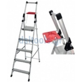 Σκάλα αλουμινίου επαγγελματική με 4+1 σκαλοπάτια και δίσκο Σκάλα αλουμινίου επαγγελματική με 4+1 σκαλοπάτια και δίσκο