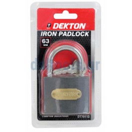 Λουκέτο iron 63mm, Μαύρο, με 3 κλειδιά