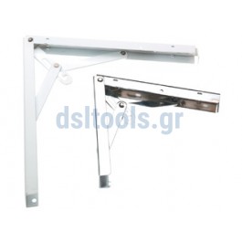 Γωνία ραφιών σπαστή, 8x300mm, Chrome plated Γωνία ραφιών σπαστή, 8x300mm, Chrome plated