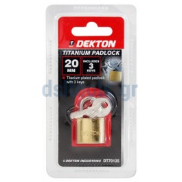 Λουκέτο Titanium 20mm, με 3 κλειδιά Λουκέτο Titanium 20mm, με 3 κλειδιά