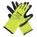 Γάντια προστασίας - εργασίας LATEX, φωσφοριζέ, No9/L, Πράσινο-Μαύρο