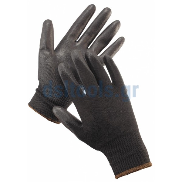 Γάντια πολυεστερικά, Μαύρα, Νο10