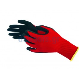 Γάντια EASY GRIP, No10, Μαύρο-Κόκκινο Γάντια EASY GRIP, No10, Μαύρο-Κόκκινο