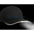 Καπέλο JOCKEY με 8 LED, Μαύρο, πλενόμενο