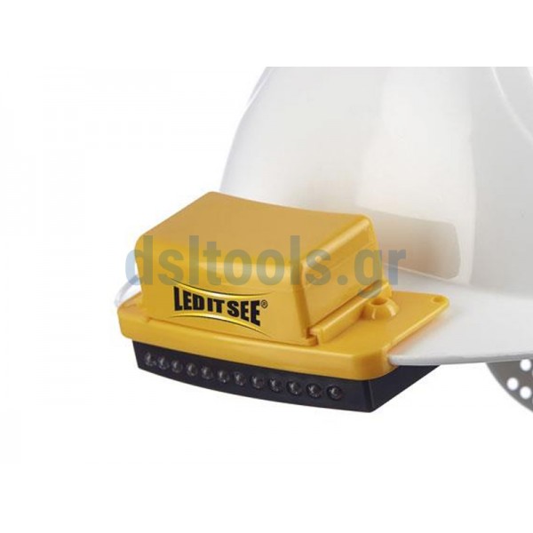 Φακός κράνους με 12 led, Κίτρινος