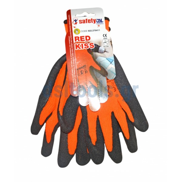 Γάντια Latex, Νο9, RED KISS Πορτοκαλί-Γκρι, DSL SAFETY