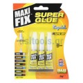 Κόλλα 3gr κυανοακρυλική Superglue Maxifix, (set 3x3gr)