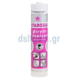 Ακρυλικό σφραγιστικό, Λευκό, 260ml, ACRYLIC STARSEAL, Den Braven Ακρυλικό σφραγιστικό, Λευκό, 260ml, ACRYLIC STARSEAL, Den Braven
