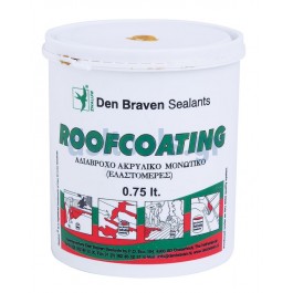 Ακρυλικό στεγανωτικό ταράτσας, Λευκό, 0,75Lt, ROOFCOATING, Den Braven Ακρυλικό στεγανωτικό ταράτσας, Λευκό, 0,75Lt, ROOFCOATING, Den Braven