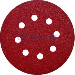 Δίσκος Velcro Κόκκινος, 8 τρύπες, Ø125 Ρ80, Smirdex Δίσκος Velcro Κόκκινος, 8 τρύπες, Ø125 Ρ80, Smirdex