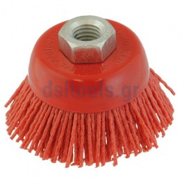 Βούρτσα δραπάνου Nylon Μ14, Ø100mm, καμπάνα Βούρτσα δραπάνου Nylon Μ14, Ø100mm, καμπάνα