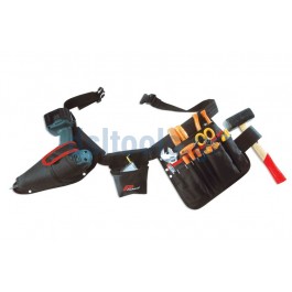 Ζώνη μεταφοράς εργαλείων με 3 θήκες - 15 τσέπες Ζώνη μεταφοράς εργαλείων με 3 θήκες - 15 τσέπες