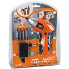 Κατσαβίδι επαναφορτιζόμενο 4,8V + 4 μύτες Κατσαβίδι επαναφορτιζόμενο 4,8V + 4 μύτες