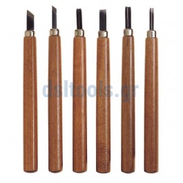 Σκαρπέλα ξυλογλυπτικής, set 6 τεμαχίων Σκαρπέλα ξυλογλυπτικής, set 6 τεμαχίων