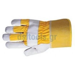 Γάντια απο δέρμα μόσχου Λευκά-Κίτρινα Γάντια απο δέρμα μόσχου Λευκά-Κίτρινα