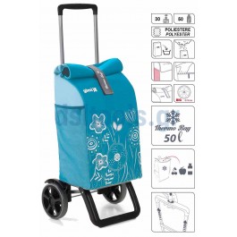 Καρότσι shopping-ισοθερμική τσάντα, Rolling Thermo, 50Lt, γαλάζιο, Gimi Καρότσι shopping-ισοθερμική τσάντα, Rolling Thermo, 50Lt, γαλάζιο, Gimi
